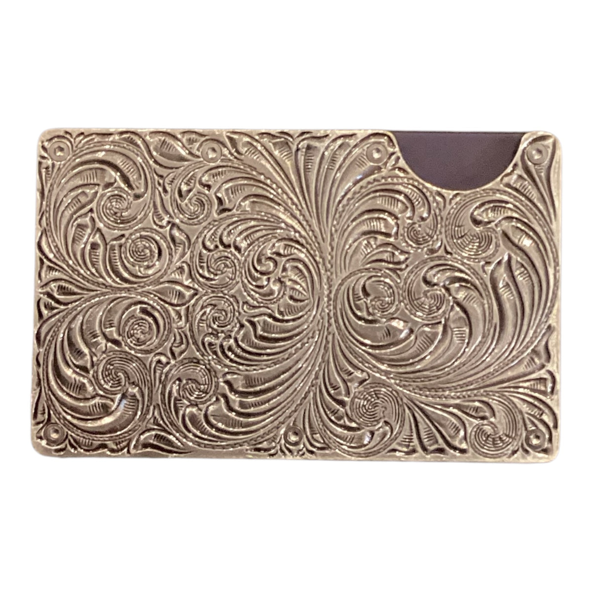 Men’s Utility Wallet Engraved Silver