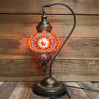 Handmade Half a Heart Turkish Lamps - Orange