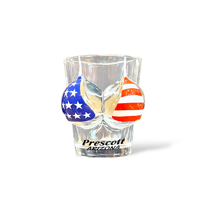 USA, Flag, Bikini, 3d, Prescott, Arizona, Shot Glass