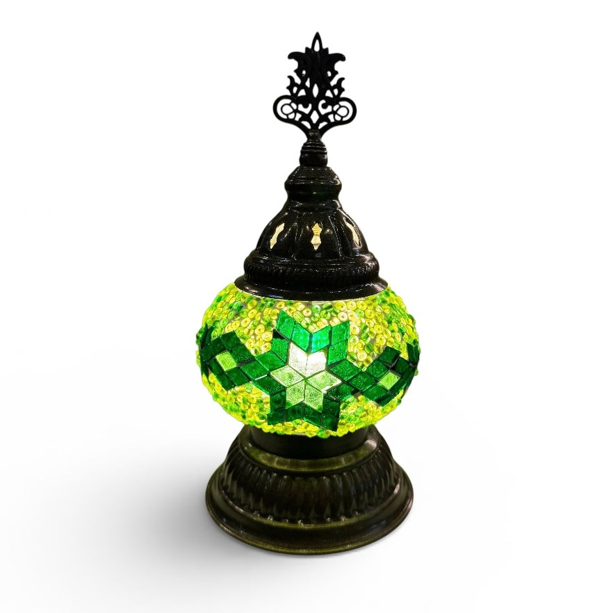 3” Turkish Table Lamp Green
