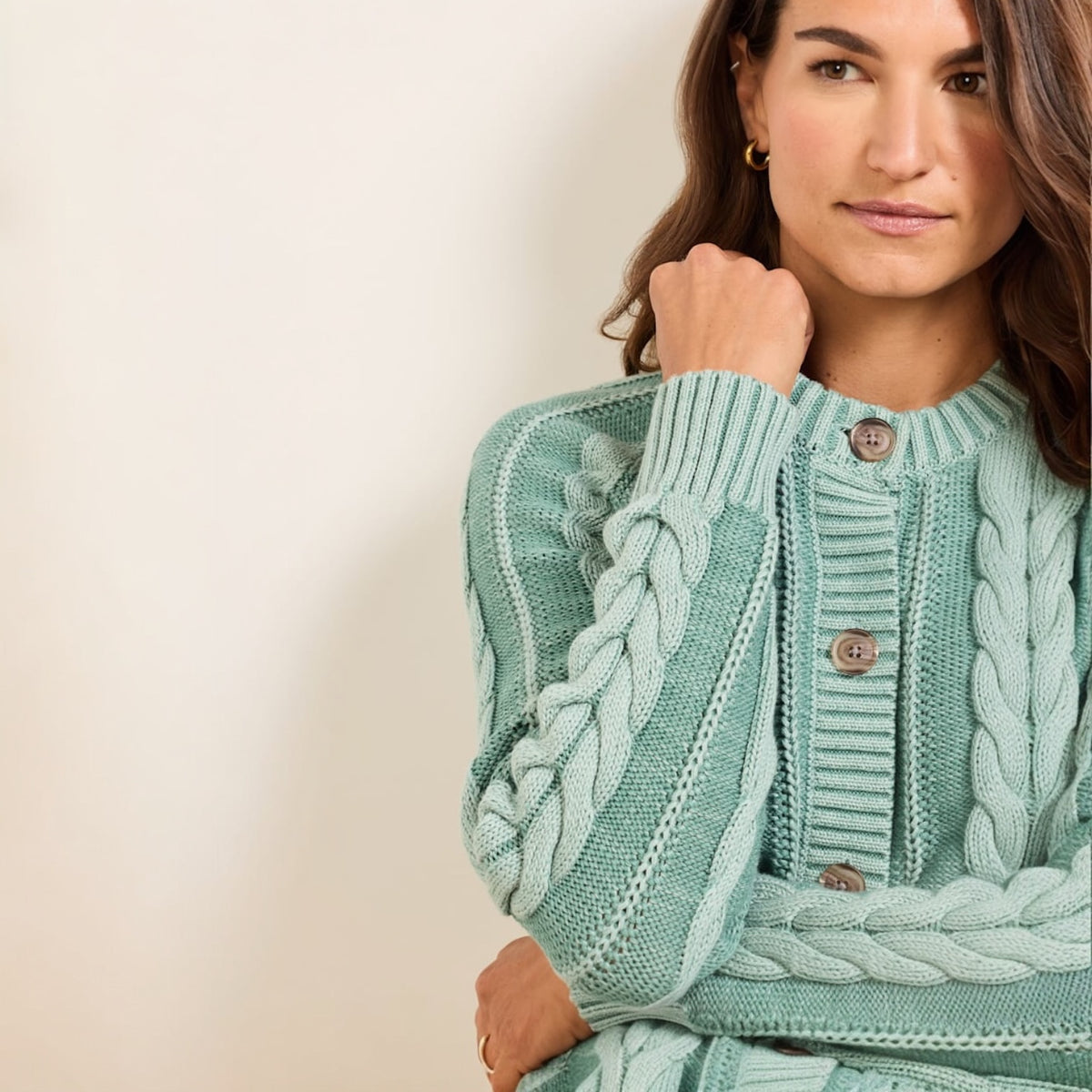 Women's Pendleton Cotton Cable Cardigan