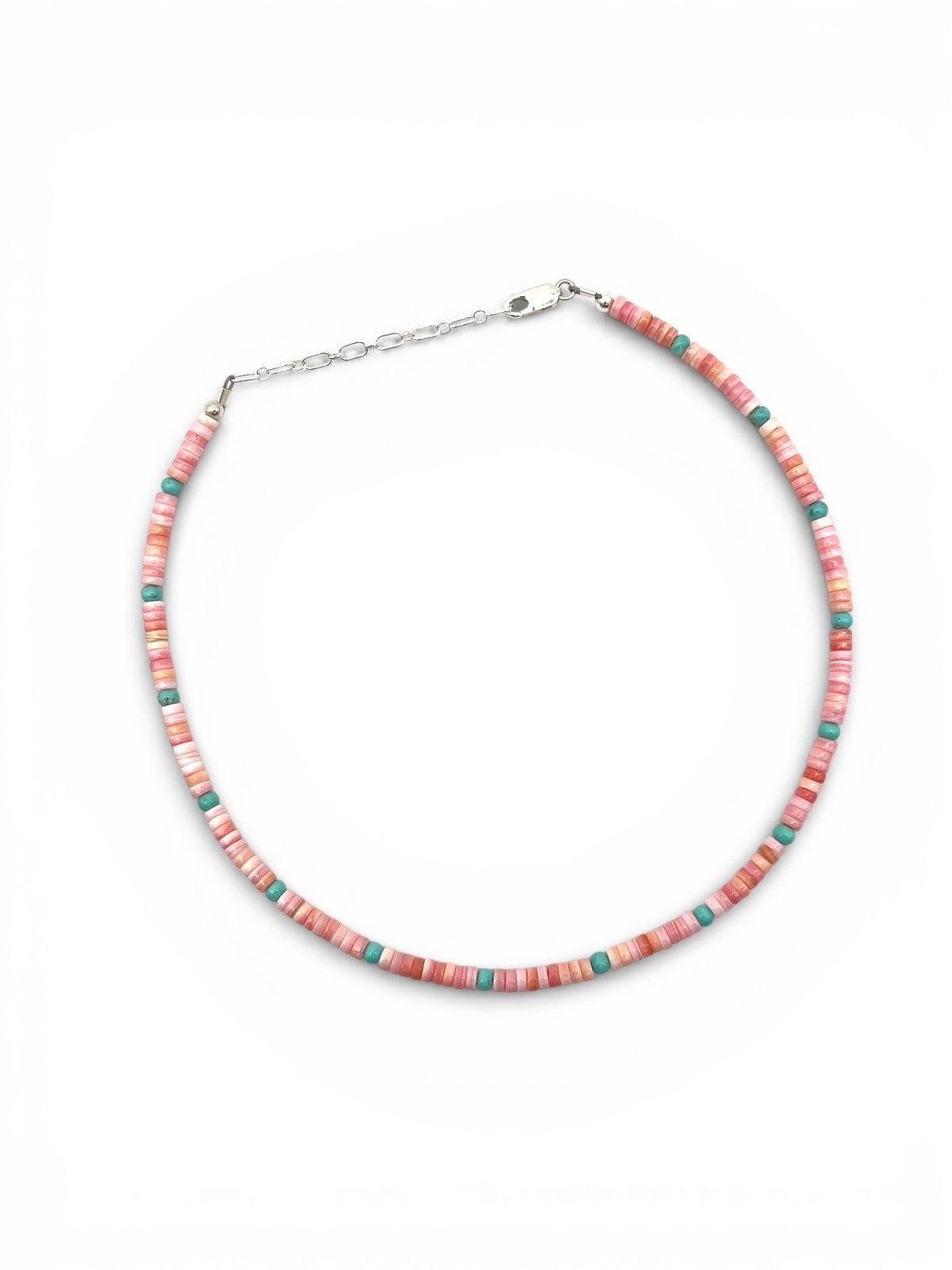 Pink Conch With Turquoise Choker