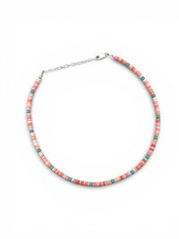 Pink Conch With Turquoise Choker