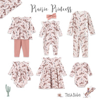 Prairie Princess Baby Girl Bamboo Western Zipper Romper