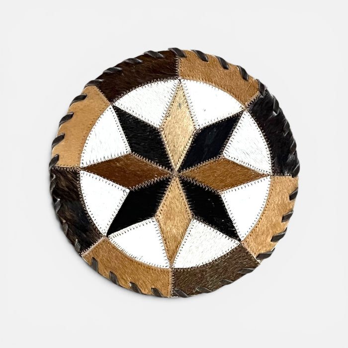 Cowhide 10" Placemats- 8 Point Star