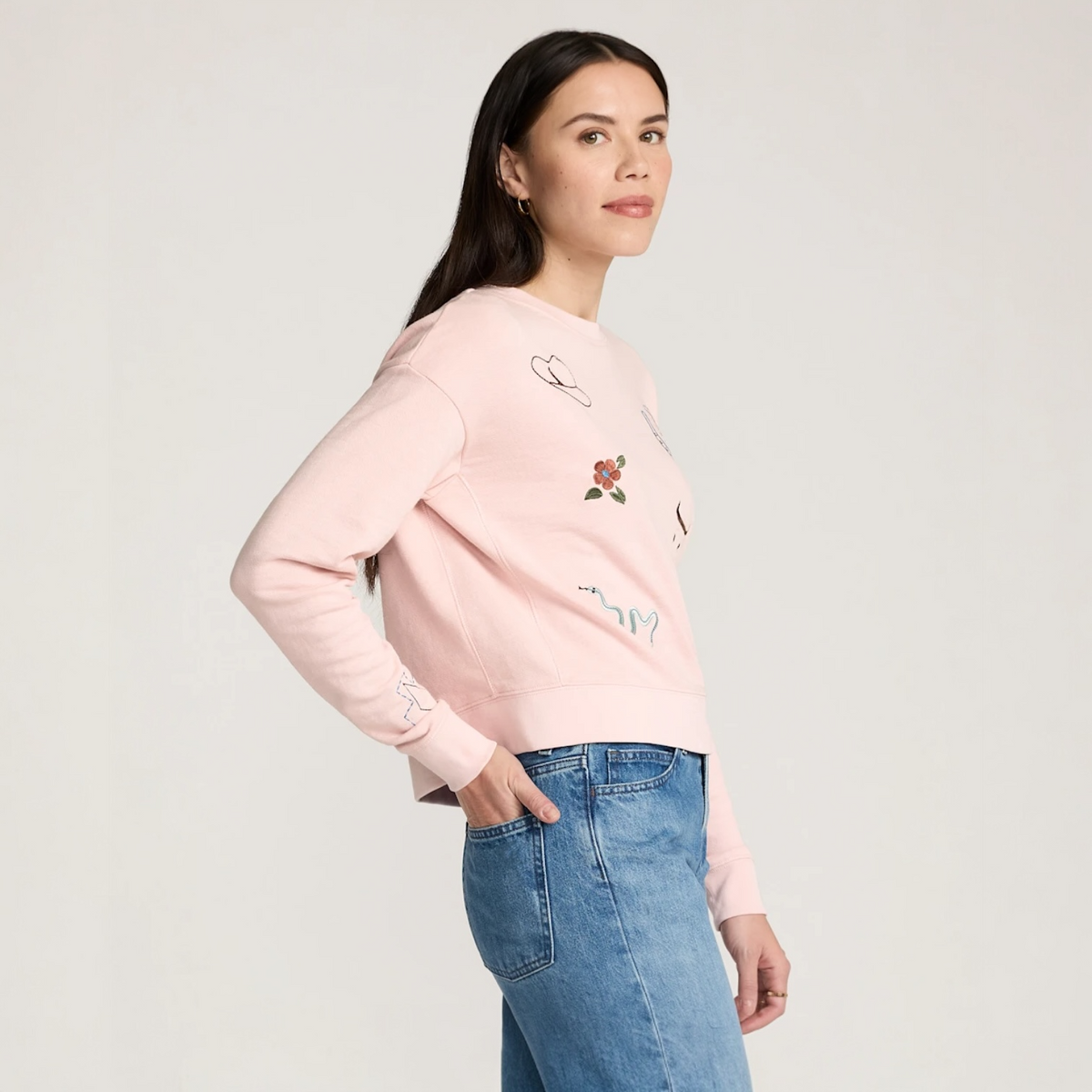 WOMEN'S PENDLETON WESTERN GRAPHIC FRENCH TERRY PULLOVER