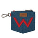 Wrangler logo "W" Embroidered Dual Pouch Wristlet