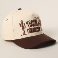 TEQUILA COWBOY CLUB 3D Letter Embroidery Two-Tone Trucker : Brown / ONE SIZE