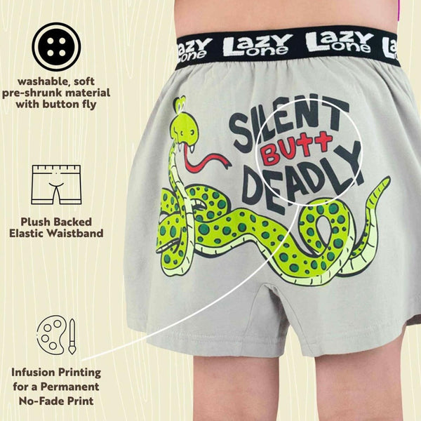 Kid’s Lazy One Silent Butt Deadly Boxers