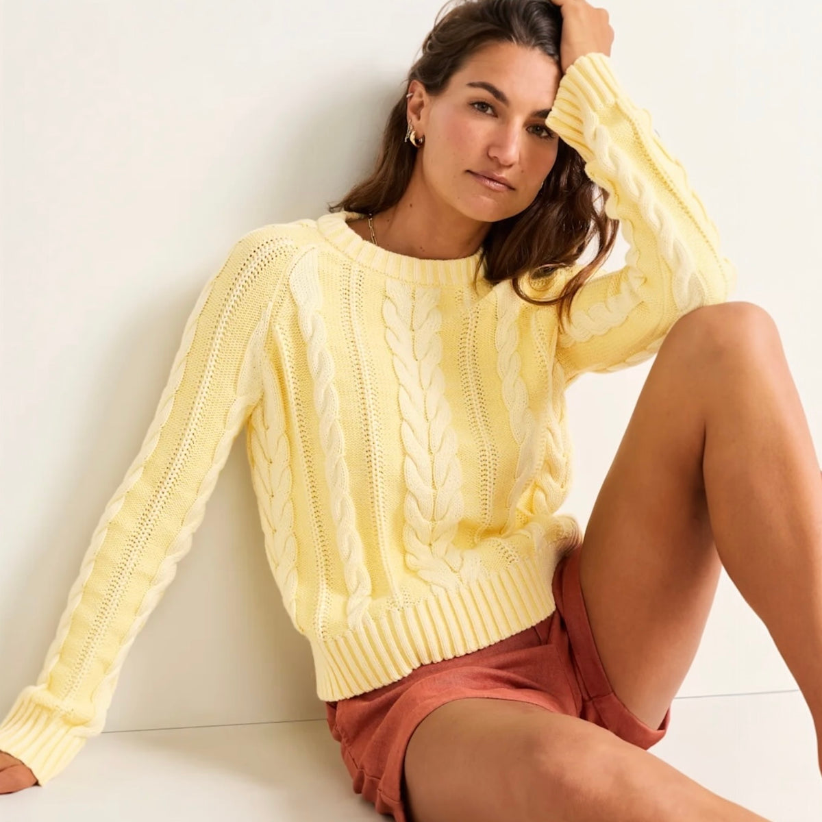 Women's Pendleton Cotton Cable Sweater