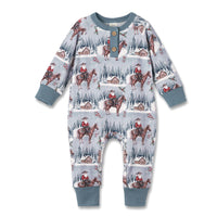Cowboy Christmas Henley Romper