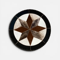 Cowhide 19" Placemats - 8 Point Star