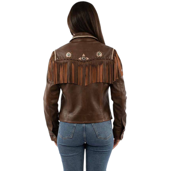 Women’s Scully Lambskin Leather Fringe Jacket
