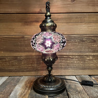 Handmade Half a Heart Turkish Lamps - Purple