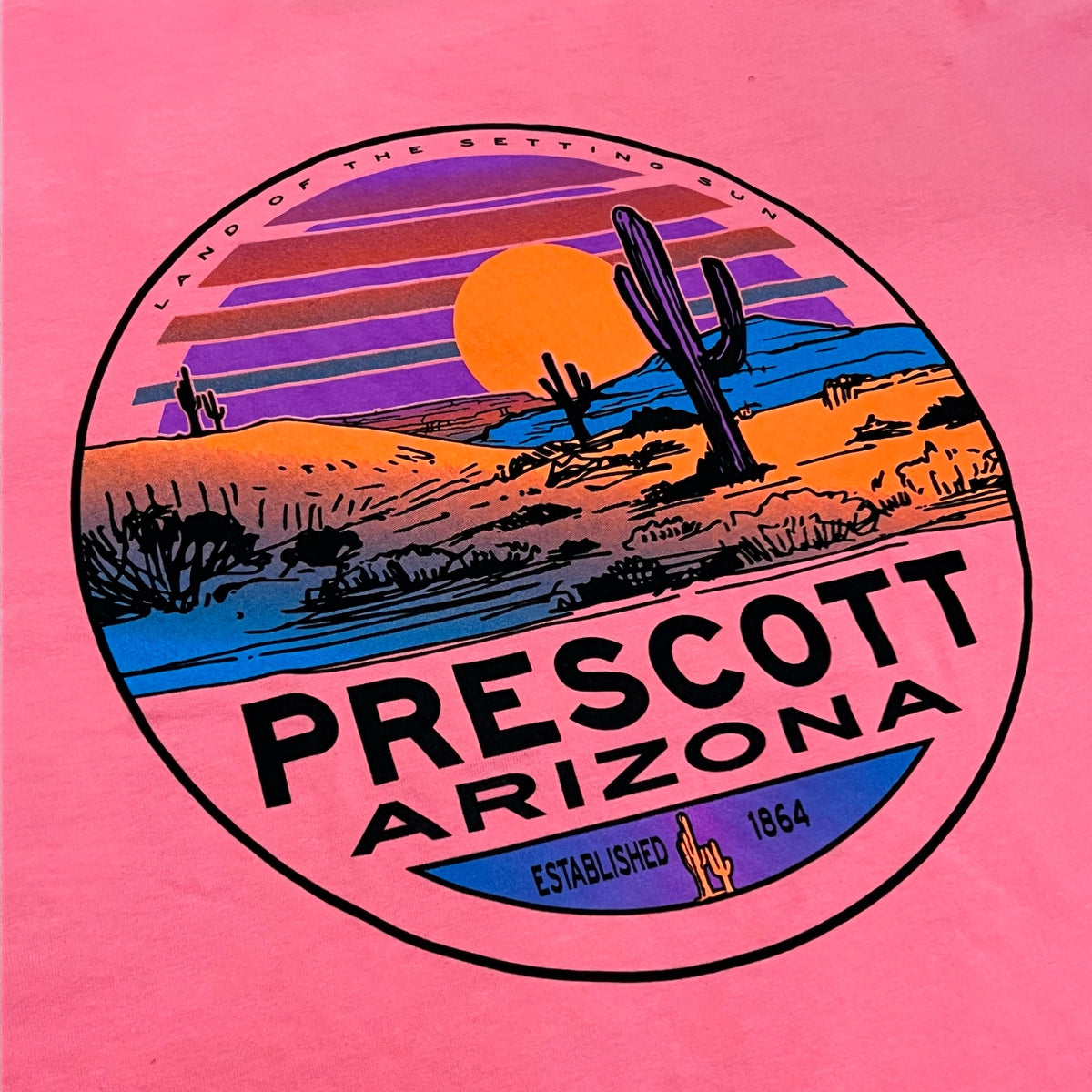 Neon Pink with Desert Sunset T-Shirt