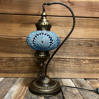 Handmade Half a Heart Turkish Lamps - Light Blue