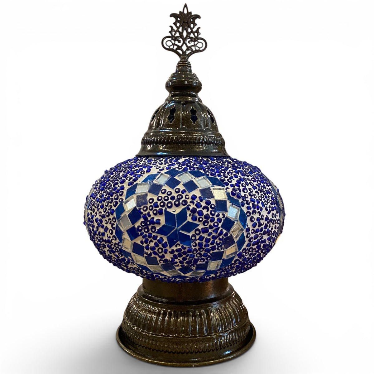 7” Turkish Table Lamp Blue