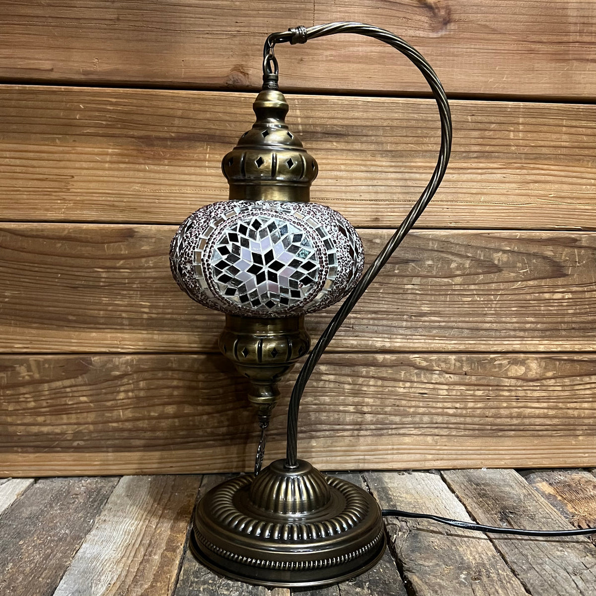 Handmade Half a Heart Turkish Lamps - Purple