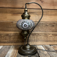 Handmade Half a Heart Turkish Lamps - Purple
