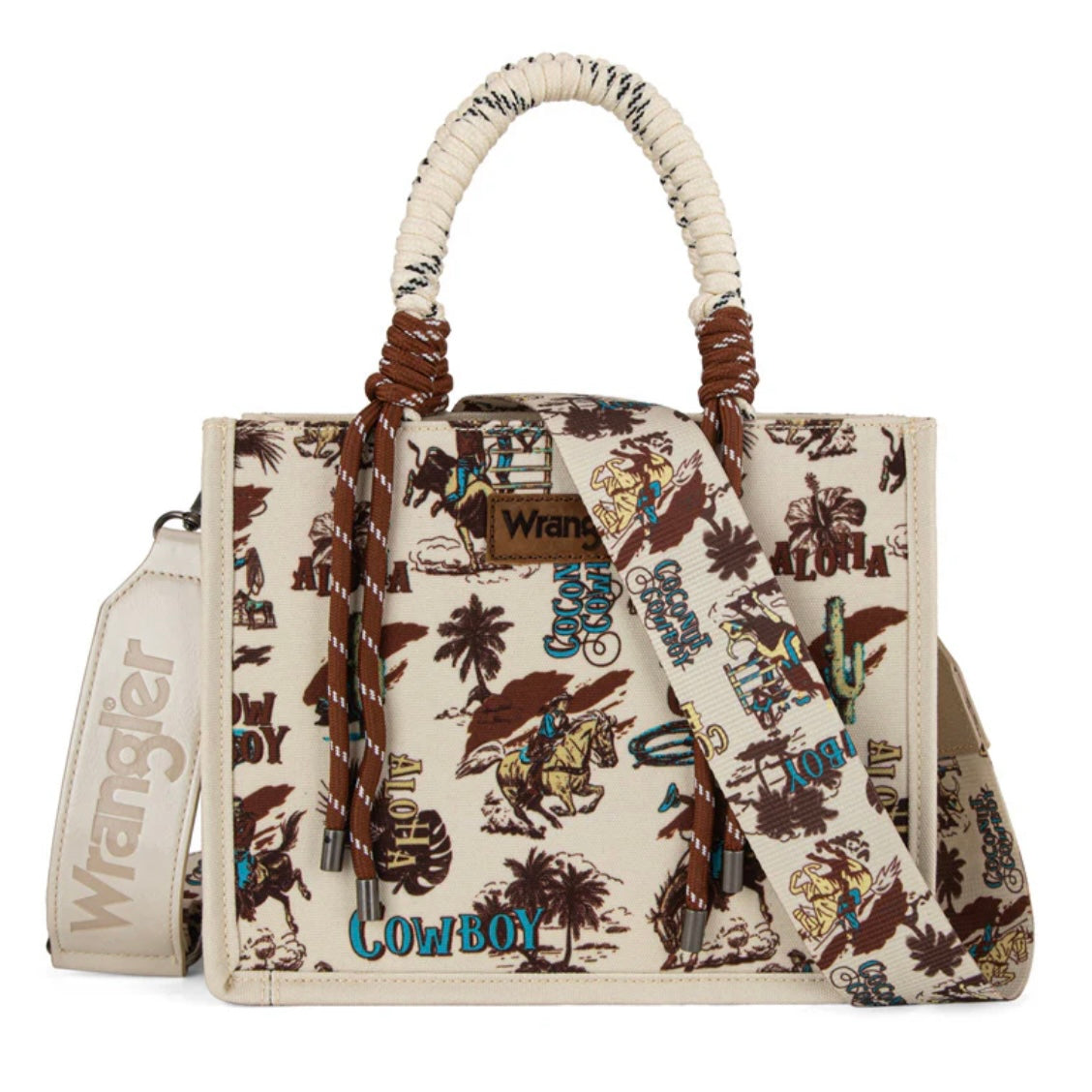 Wrangler Southwestern Print Rope Tote Bag