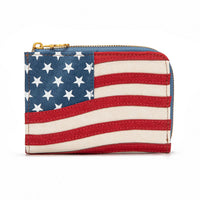 Montana West American Flag RFID Zip Around Wallet