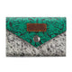 Wrangler Cowhide Floral Tooled Card Holder