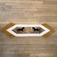 Small Cowhide Table Runners - Horses