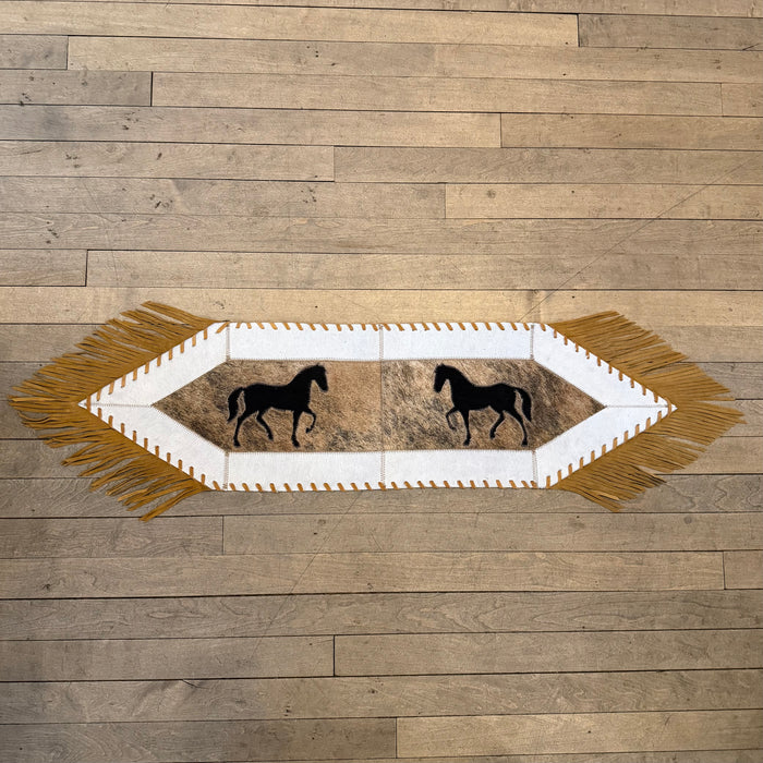 Small Cowhide Table Runners - Horses