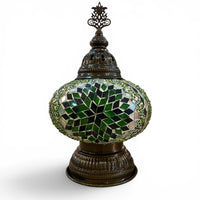 7” Turkish Table Lamp Green