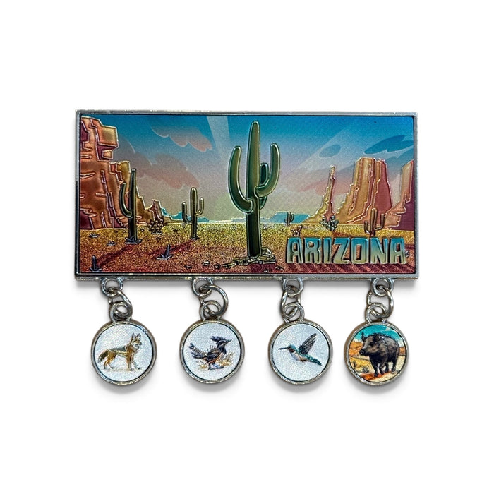 Arizona Desert Sunset Magnet With Charms