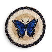 Hand Stenciled Wicker Mat 7 Inch