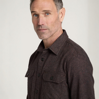MEN'S PENDLETON BURNSIDE COTTON FLANNEL SHIRT-BROWN HEATHER