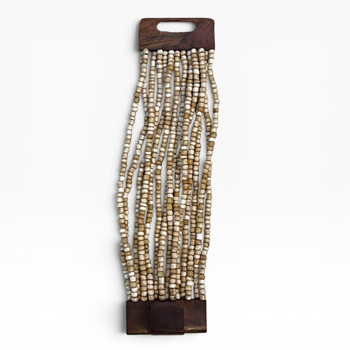 Pewter Wood Buckle Bracelet