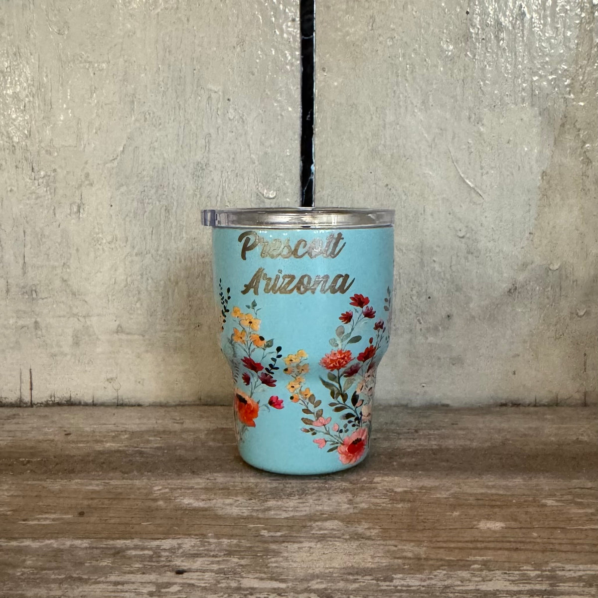 Mini Stainless Steel Floral Tumbler 2oz.