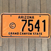 Arizona License Plate - Orange