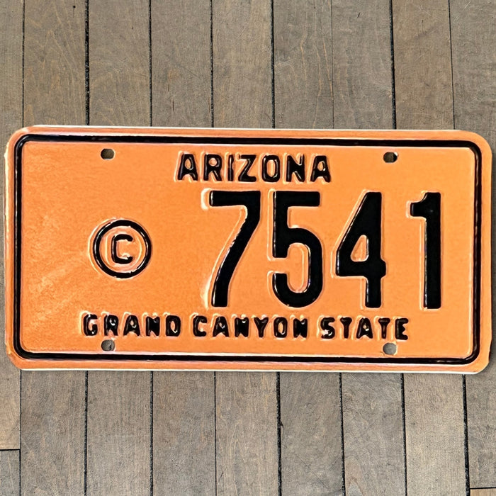 Arizona License Plate - Orange
