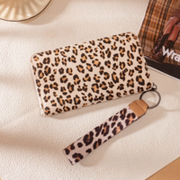 Leopard Print Zip Wallet Wristlet
