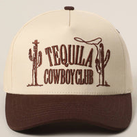 TEQUILA COWBOY CLUB 3D Letter Embroidery Two-Tone Trucker : Brown / ONE SIZE