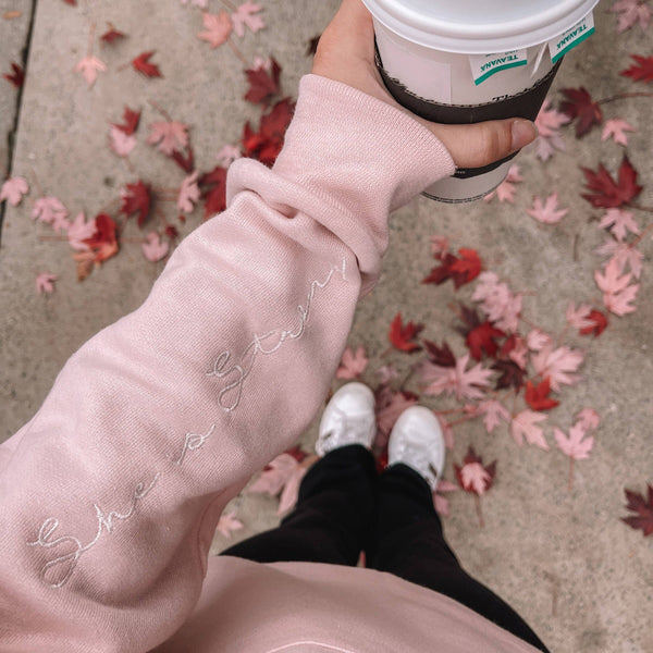 Embroidered She Is Strong Sweatshirt