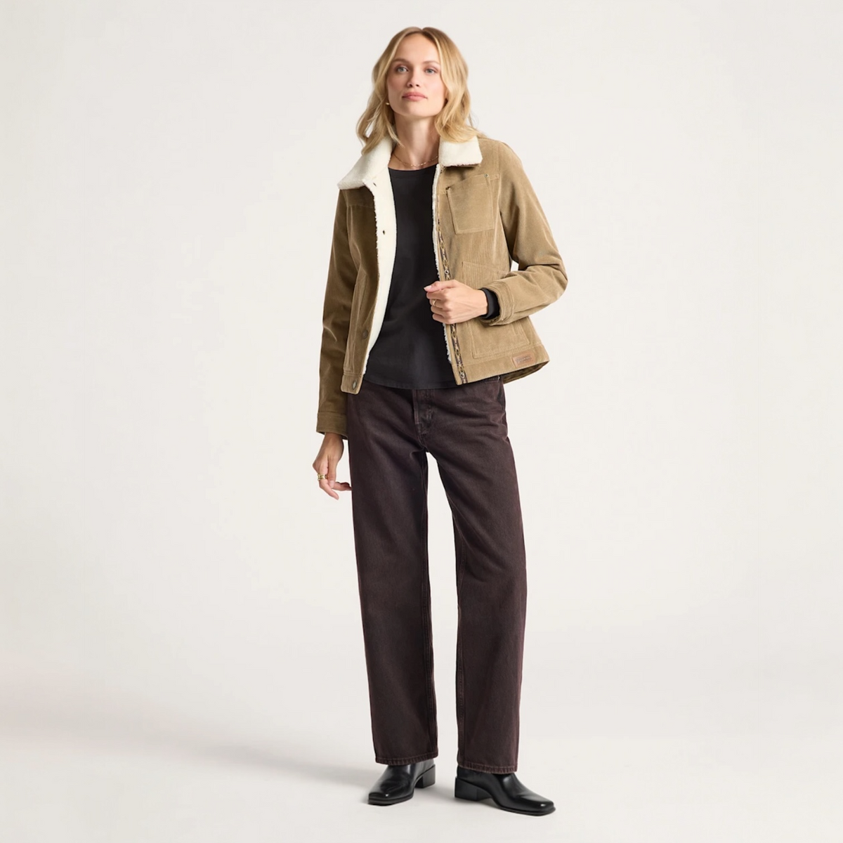 WOMEN'S PENDLETON WIND RIVER CORDUROY TRUCKER JACKET-OLD OAK