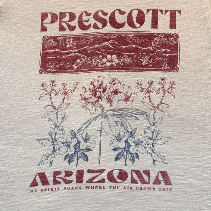 Women's Prescott Arizona "Where the air grows burnout " T-Shirt