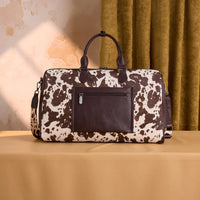 Wrangler Cow Print Fringe Duffle Crossbody