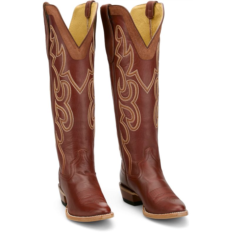 Justin Ada Red Western Cowgirl Boot