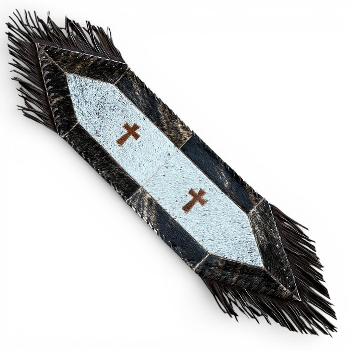 Small Cowhide Table Runners - Cross