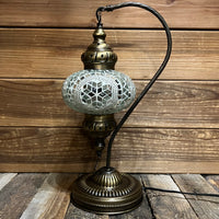Handmade Half a Heart Turkish Lamps - White