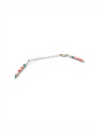 Pink Conch And Three Bead Turquoise Choker