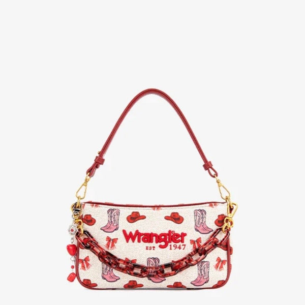 Wrangler Rodeo Icons Western Baguette Shoulder Bag