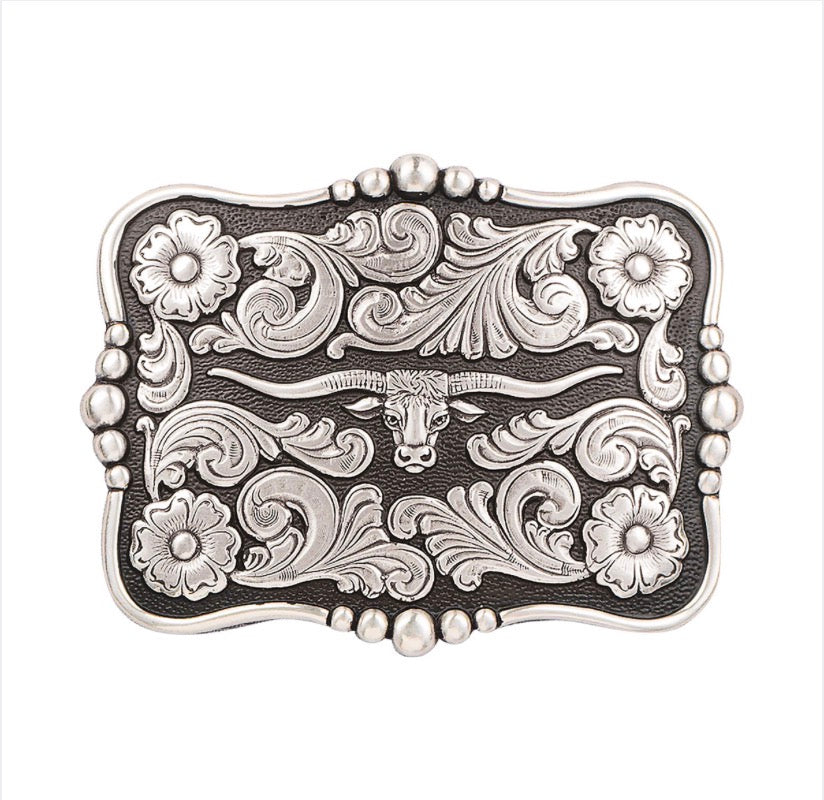 Nocona Men's Dot Edge Longhorn Buckle