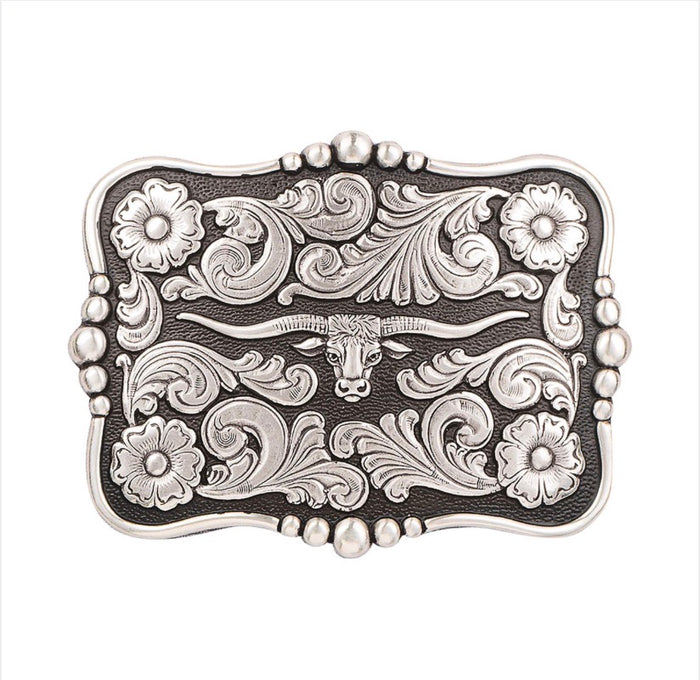 Nocona Men's Dot Edge Longhorn Buckle