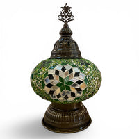 7” Turkish Table Lamp Green